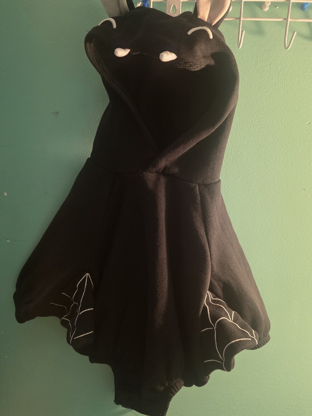 Old Navy Baby Black Bat Halloween Costume Hooded Bodysuit